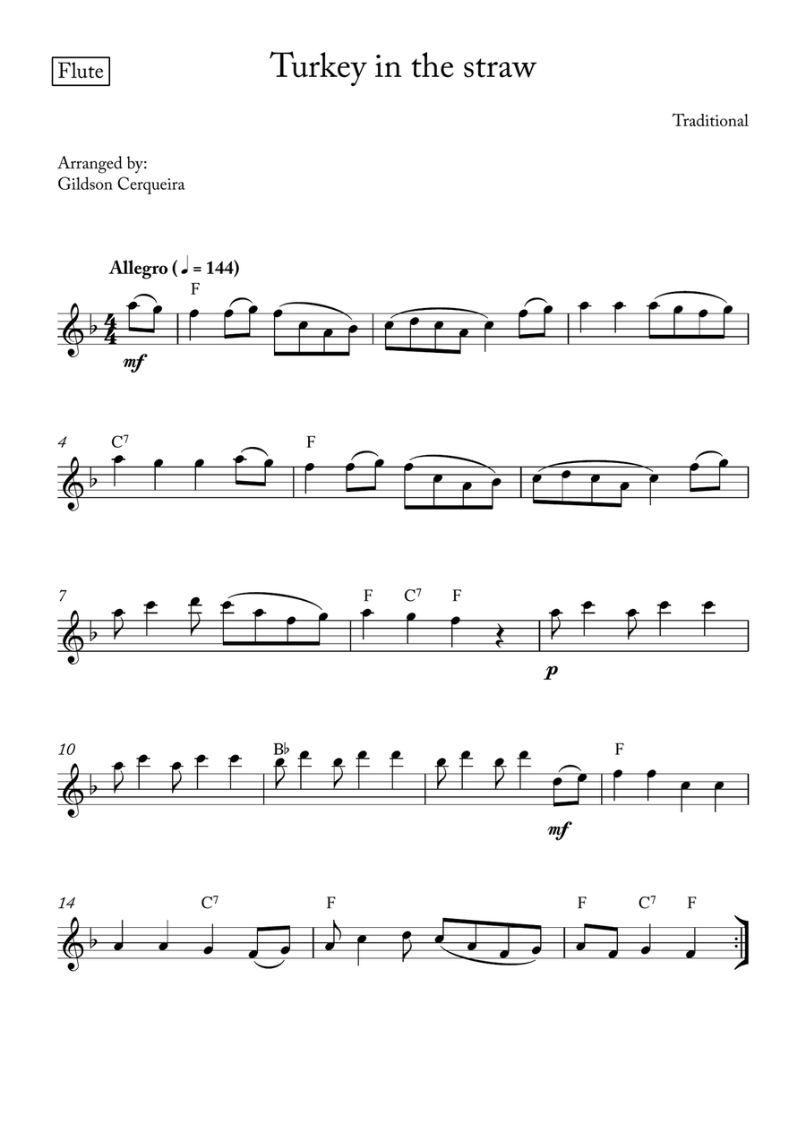 Turkey in the straw Turkey in the straw Woodwind Trio scores gallery preview page 3