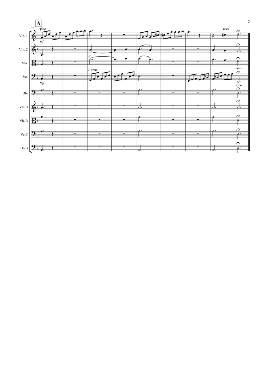Moonlight Sonata (1st movement) for Beginner and Advanced String Orchestra String Orchestra scores gallery preview page 3