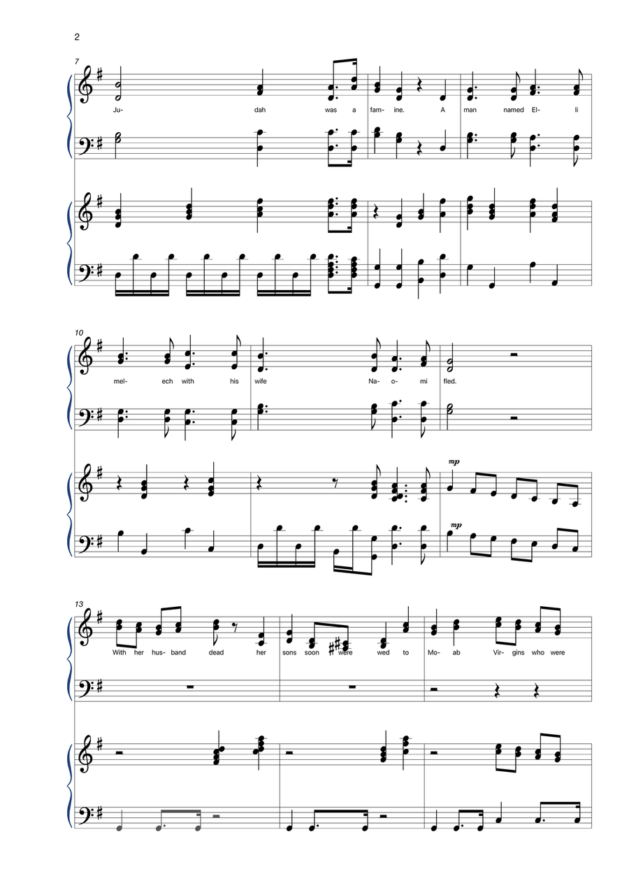 The Song of Ruth Divisi scores gallery preview page 2