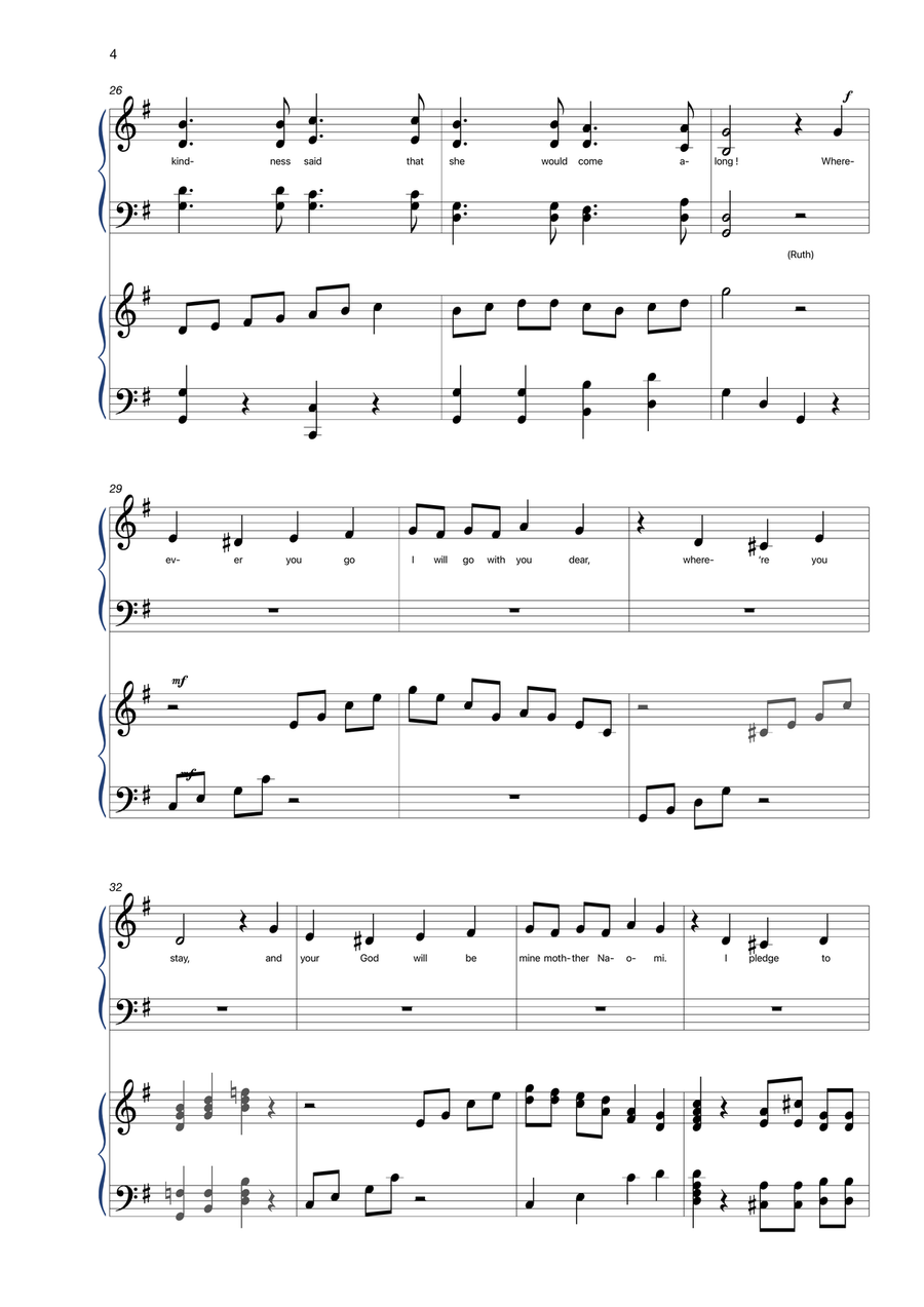 The Song of Ruth Divisi scores gallery preview page 4