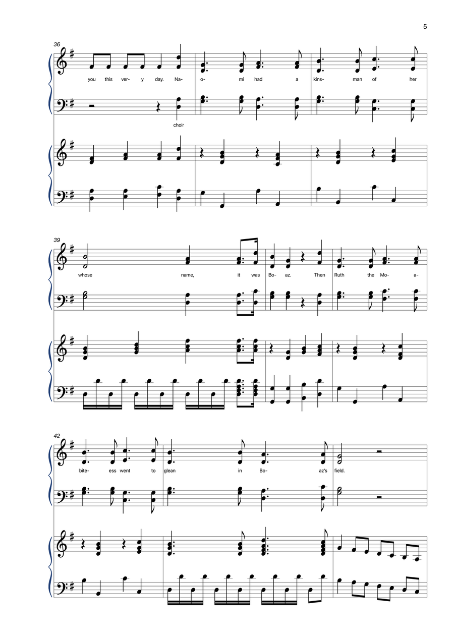 The Song of Ruth Divisi scores gallery preview page 5