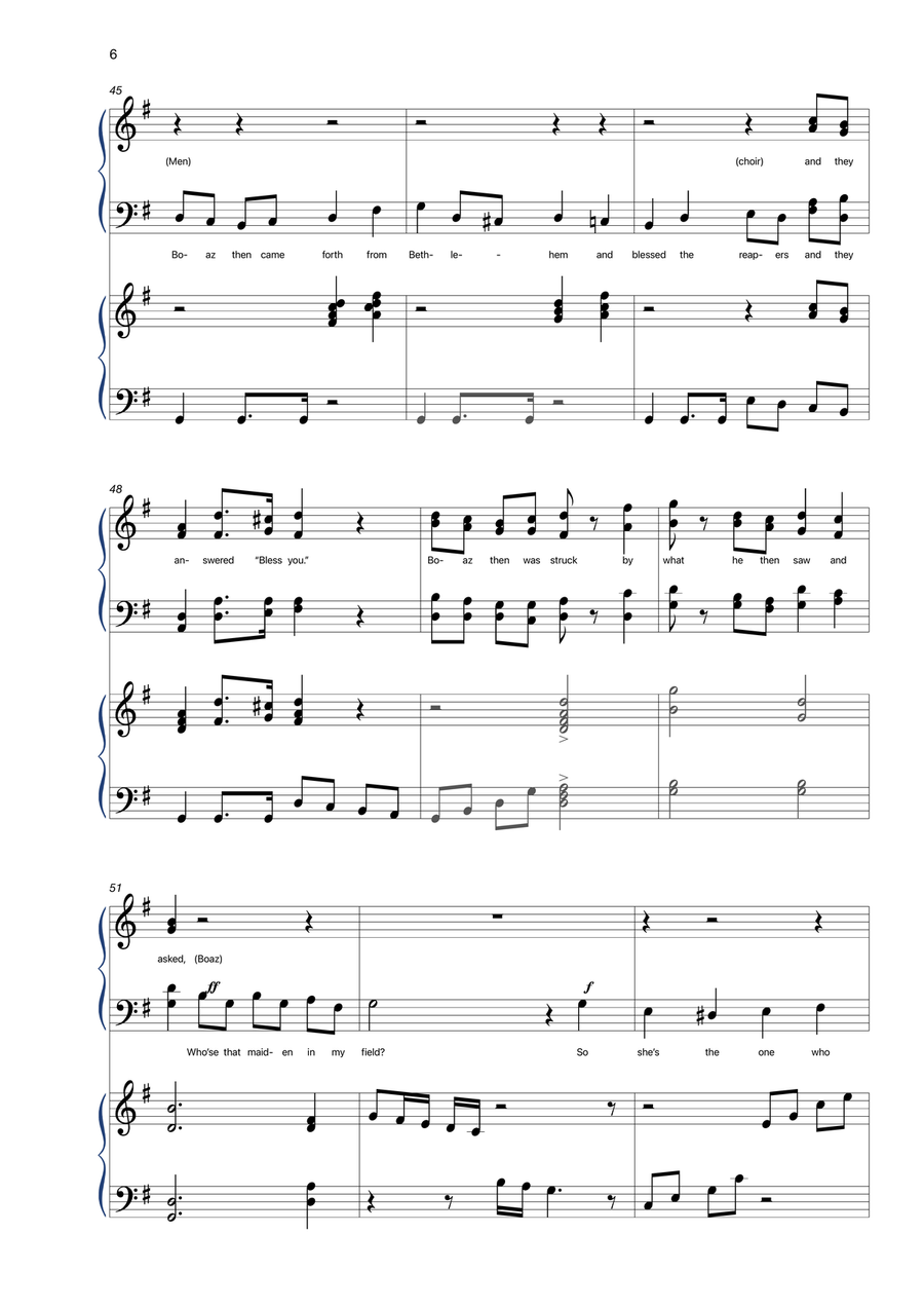The Song of Ruth Divisi scores gallery preview page 6