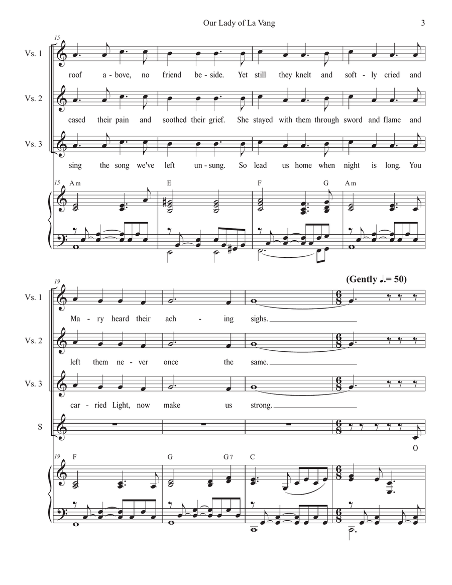 Our Lady of La Vang (2-part choir - (SA) SA scores gallery preview page 3