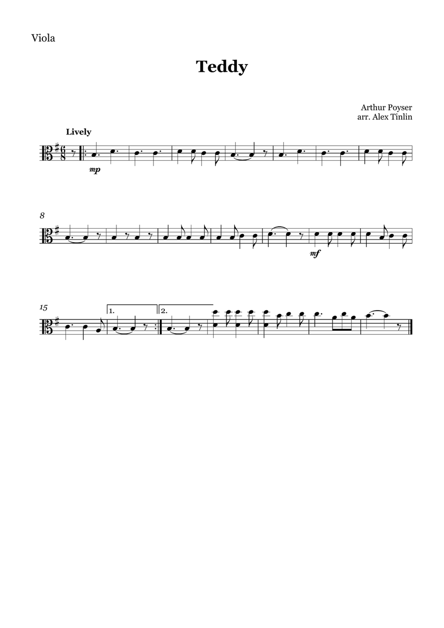 Teddy Teddy String Quartet scores gallery preview page 4
