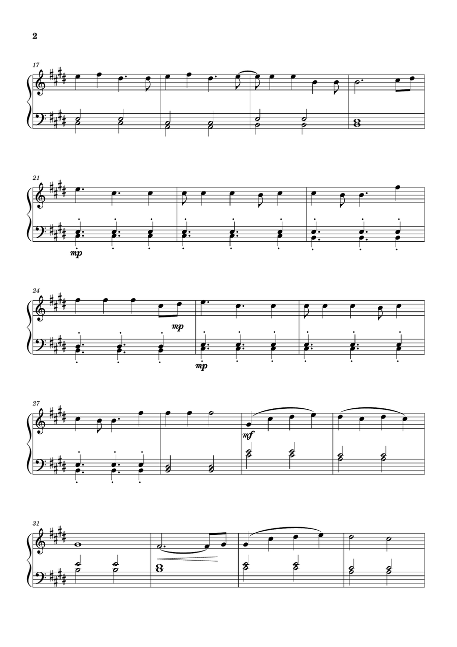 Cheap Thrills (Feat. Sean Paul) Easy Piano scores gallery preview page 2