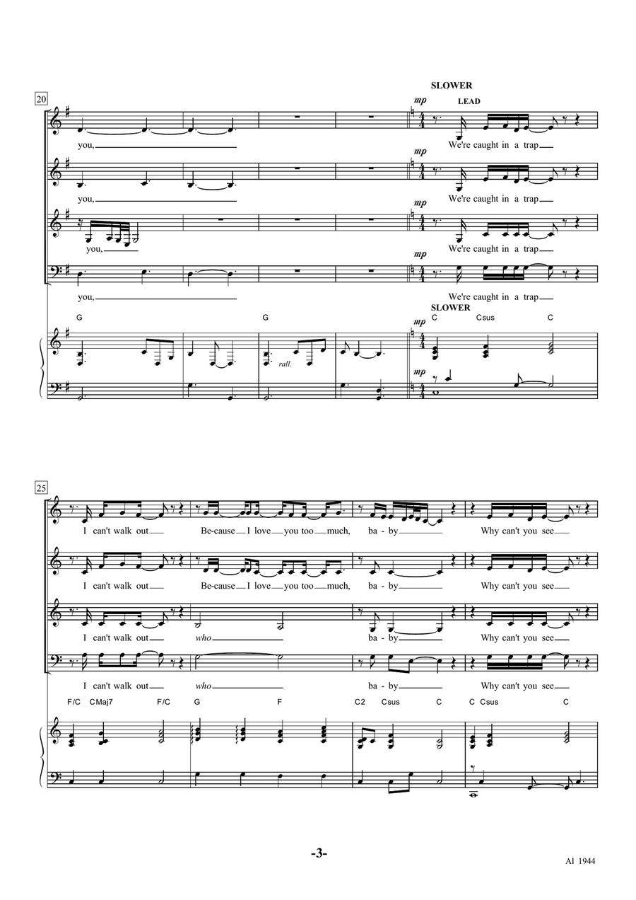 Suspicious Minds Suspicious Minds Choir scores gallery preview page 3