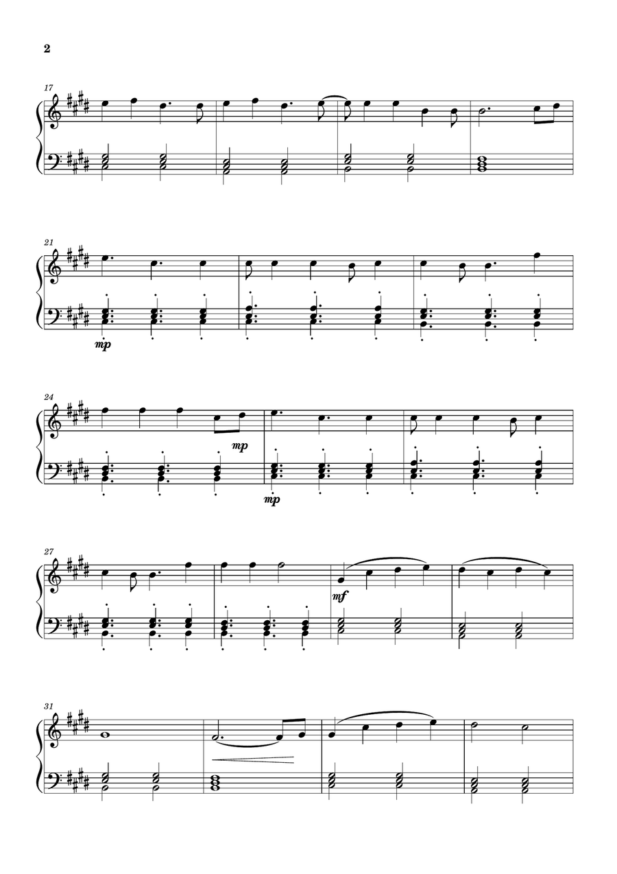 Cheap Thrills (Feat. Sean Paul) Easy Piano scores gallery preview page 2