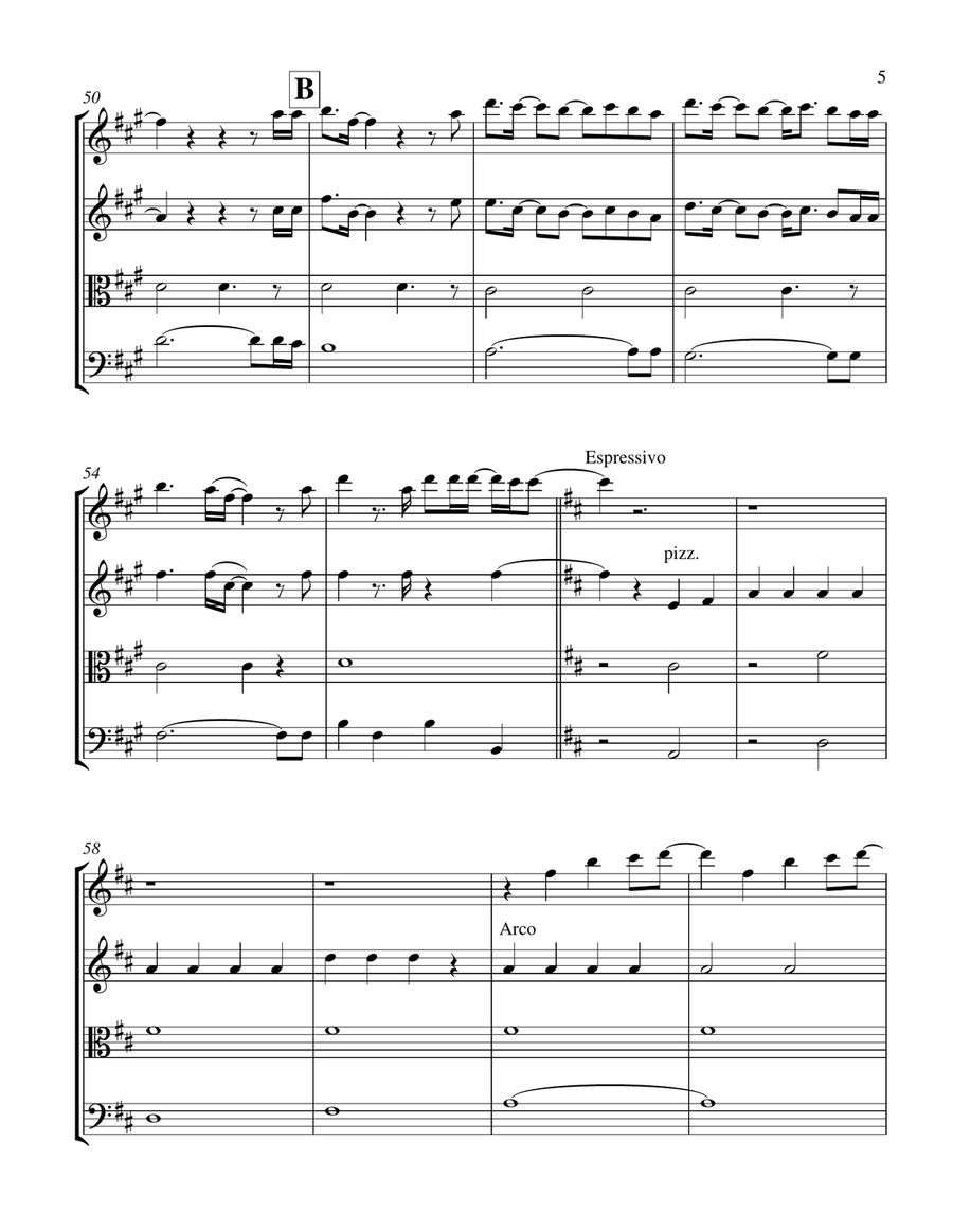 Forever And A Day String Quartet scores gallery preview page 5