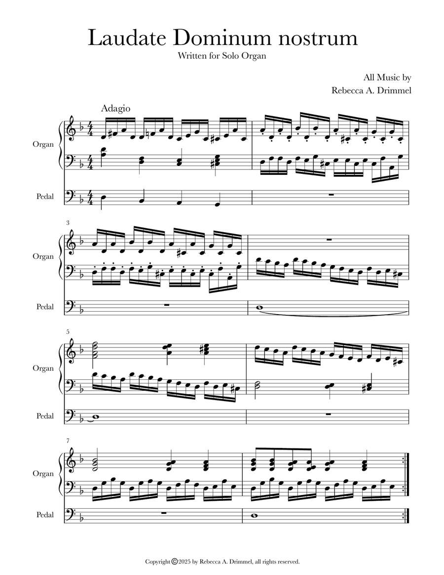 Laudate Dominum nostrum Laudate Dominum nostrum Organ Solo scores gallery preview page 1