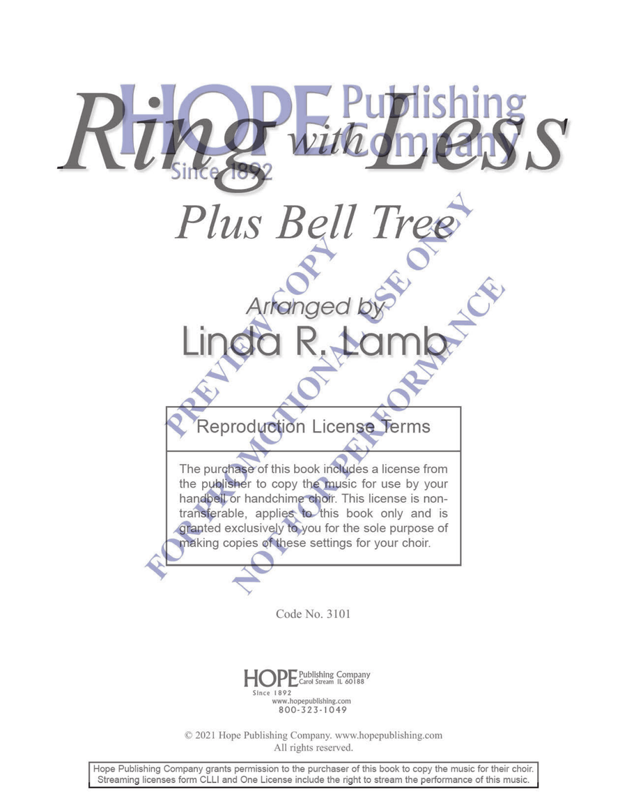 Ring with Less Plus Bell Tree Handbell Choir scores gallery preview page 2