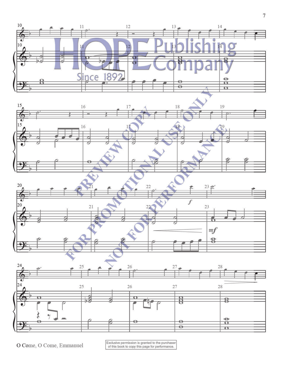 Ring with Less Plus Bell Tree Handbell Choir scores gallery preview page 9