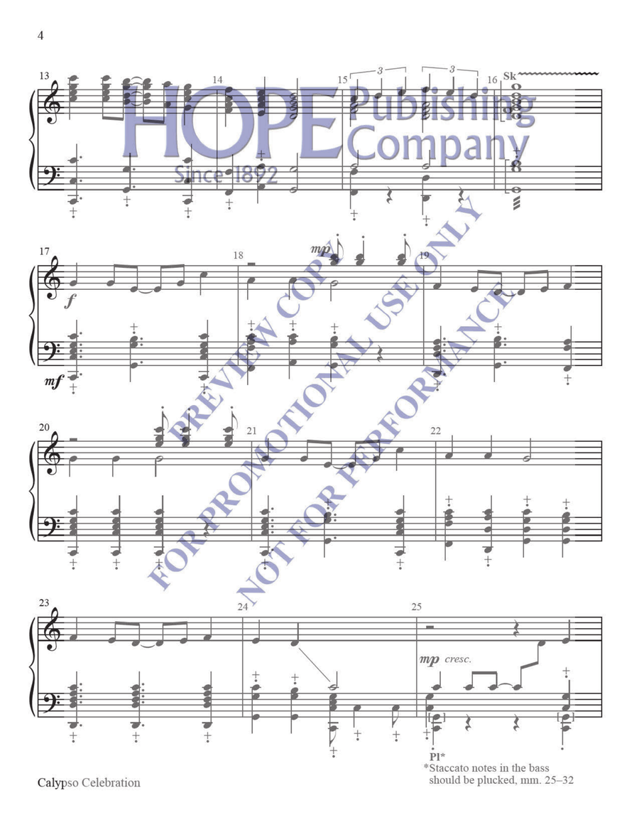Calypso Celebration Calypso Celebration Handbell Choir scores gallery preview page 3