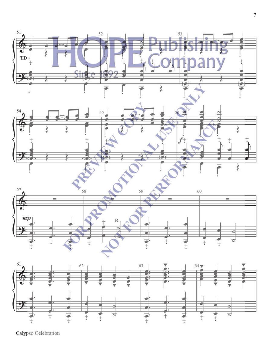 Calypso Celebration Calypso Celebration Handbell Choir scores gallery preview page 6