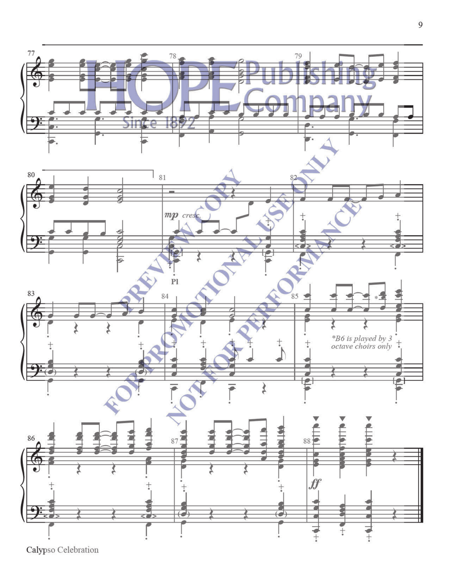Calypso Celebration Calypso Celebration Handbell Choir scores gallery preview page 8
