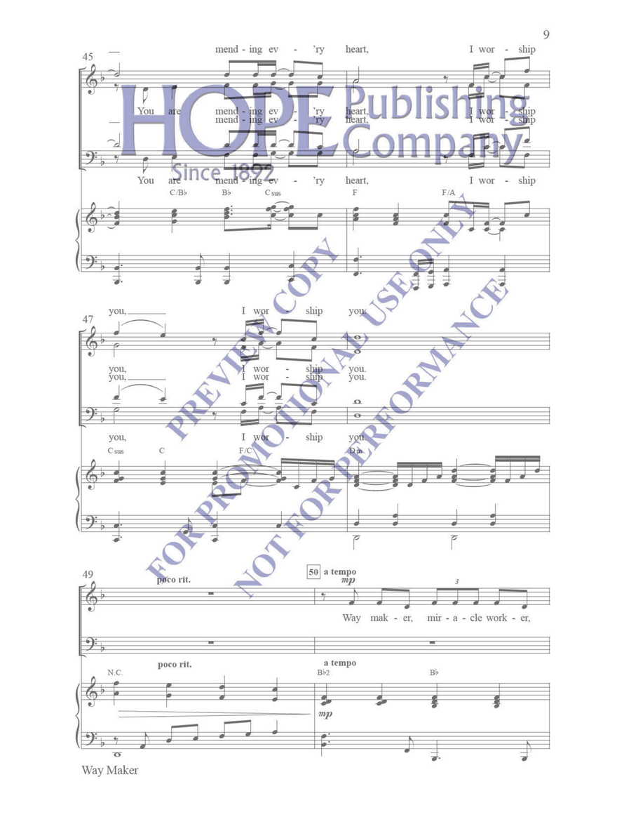 Way Maker Way Maker 4-Part scores gallery preview page 9