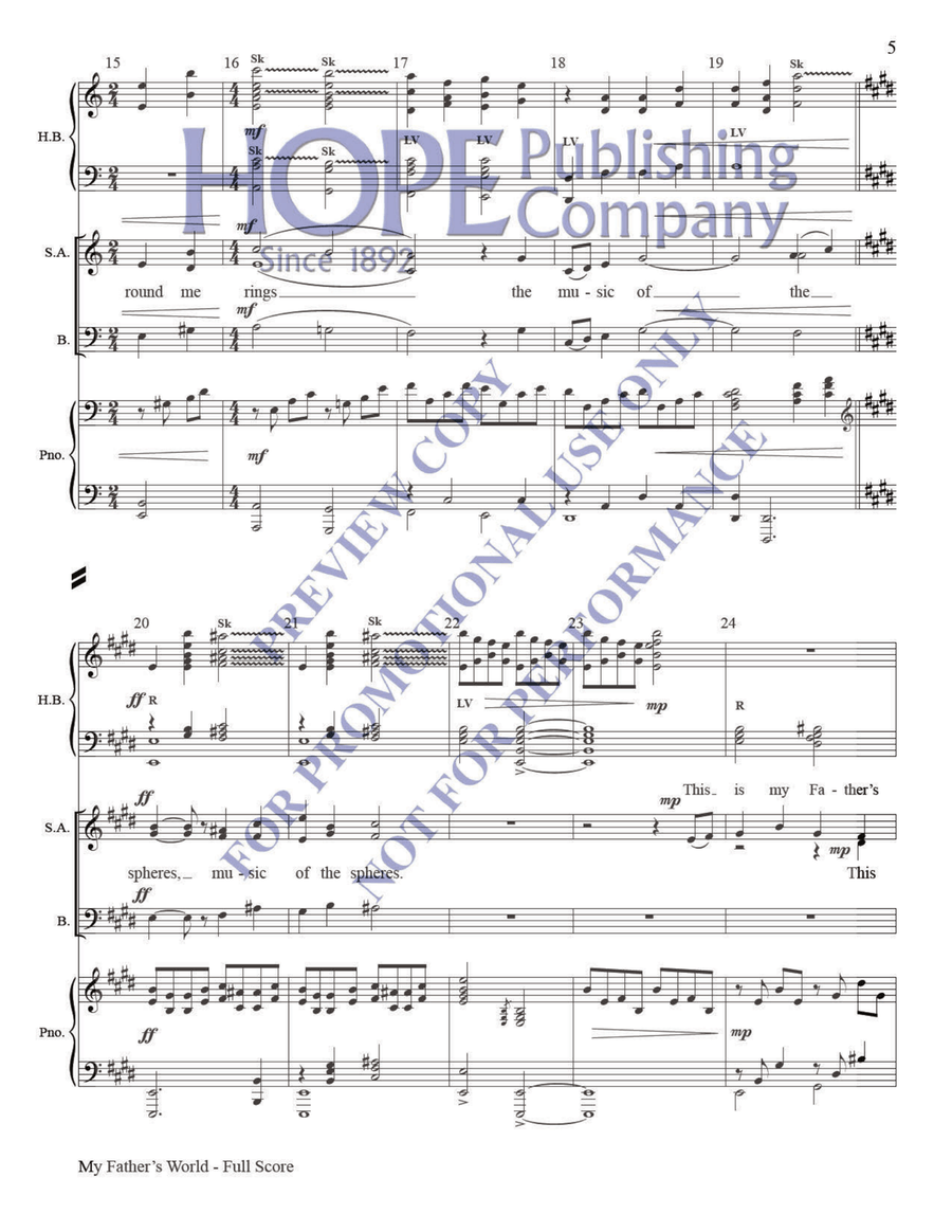 My Father's World My Father's World Piano Accompaniment scores gallery preview page 4