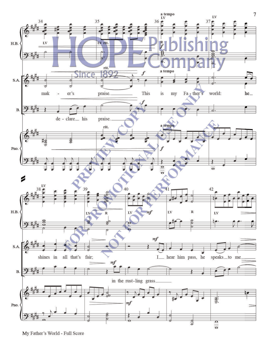 My Father's World My Father's World Piano Accompaniment scores gallery preview page 6