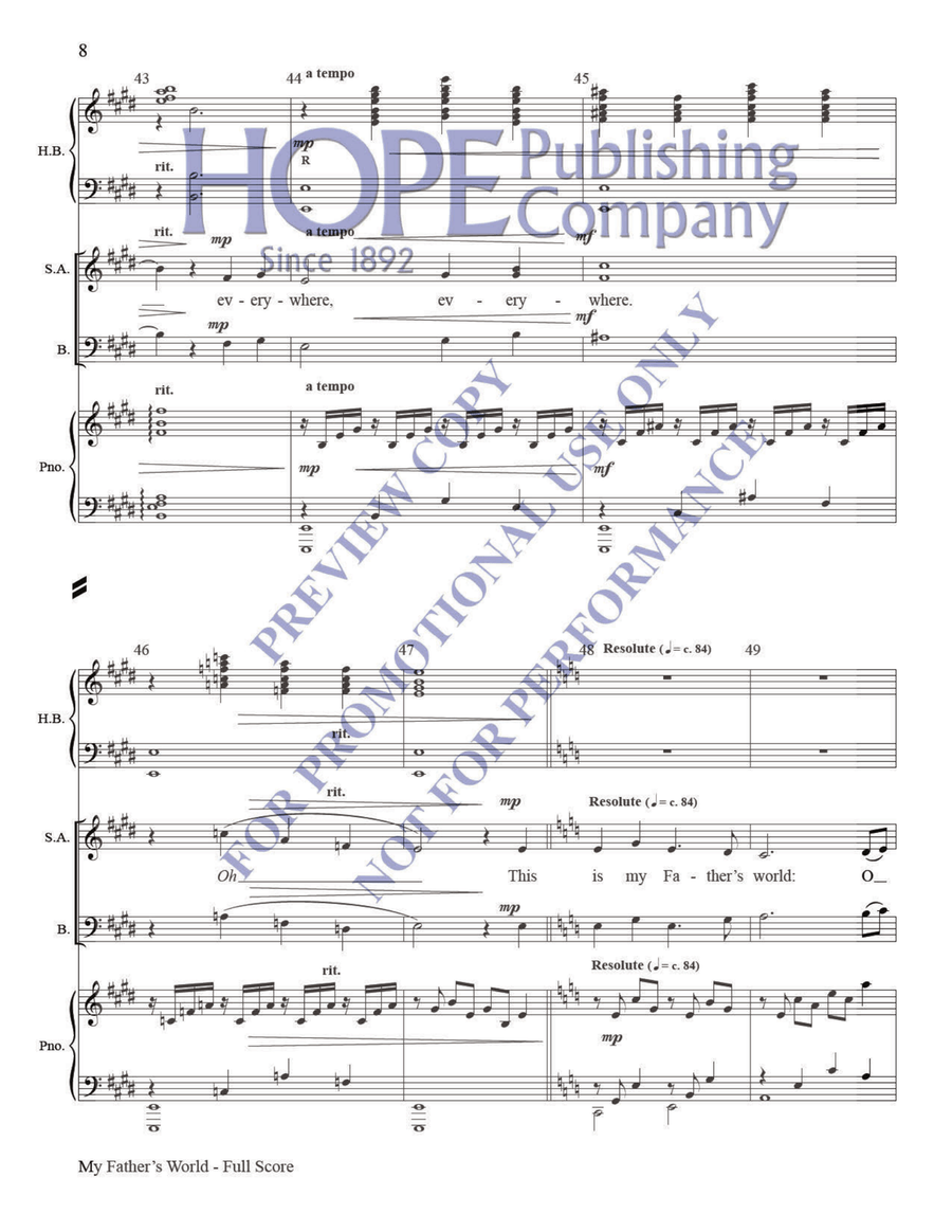 My Father's World My Father's World Piano Accompaniment scores gallery preview page 7