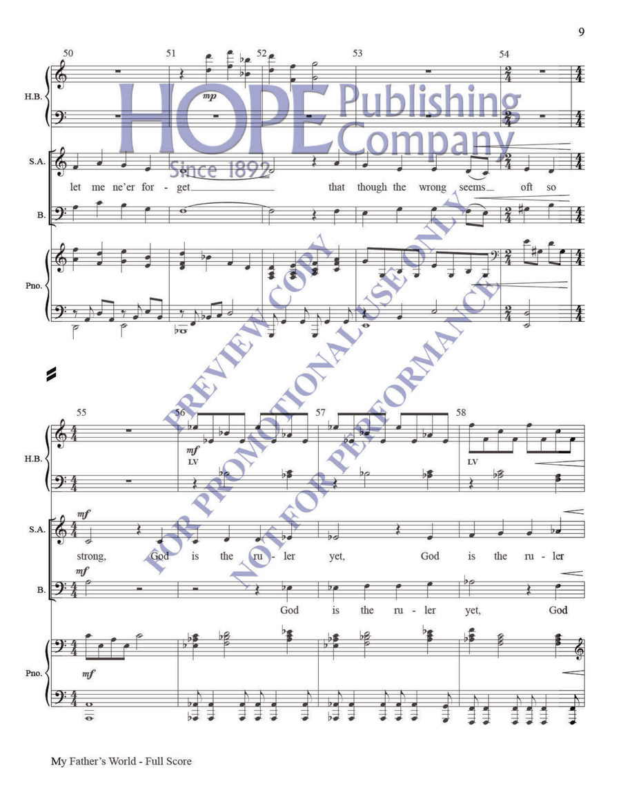 My Father's World My Father's World Piano Accompaniment scores gallery preview page 8