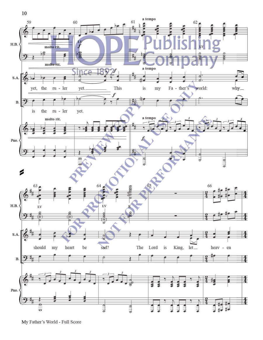 My Father's World My Father's World Piano Accompaniment scores gallery preview page 9