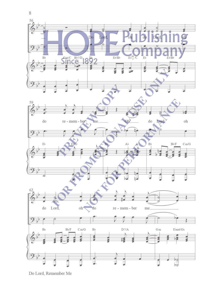 Do Lord, Remember Me Do Lord, Remember Me 3-Part scores gallery preview page 8