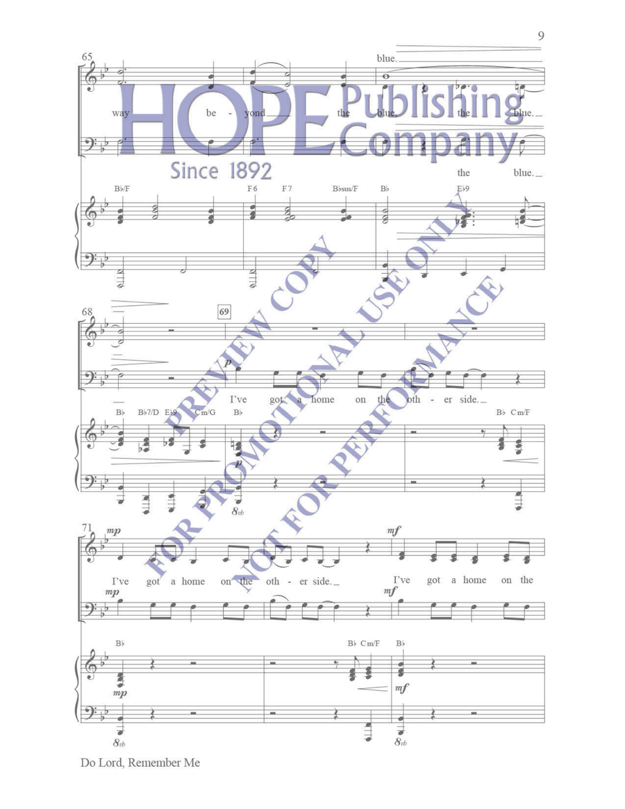 Do Lord, Remember Me Do Lord, Remember Me 3-Part scores gallery preview page 9