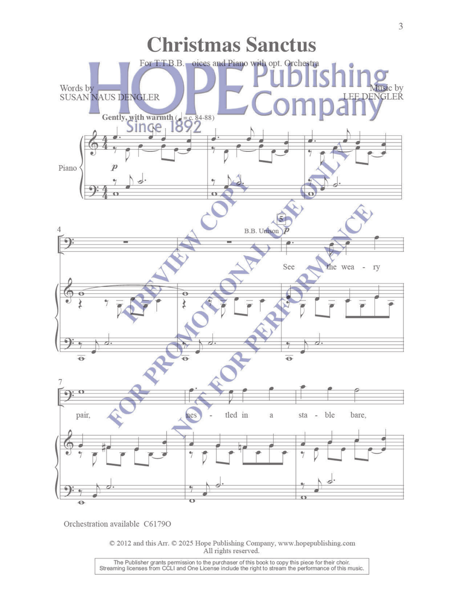 Christmas Sanctus Christmas Sanctus TTBB scores gallery preview page 2