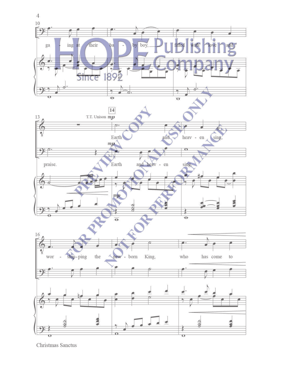 Christmas Sanctus Christmas Sanctus TTBB scores gallery preview page 3