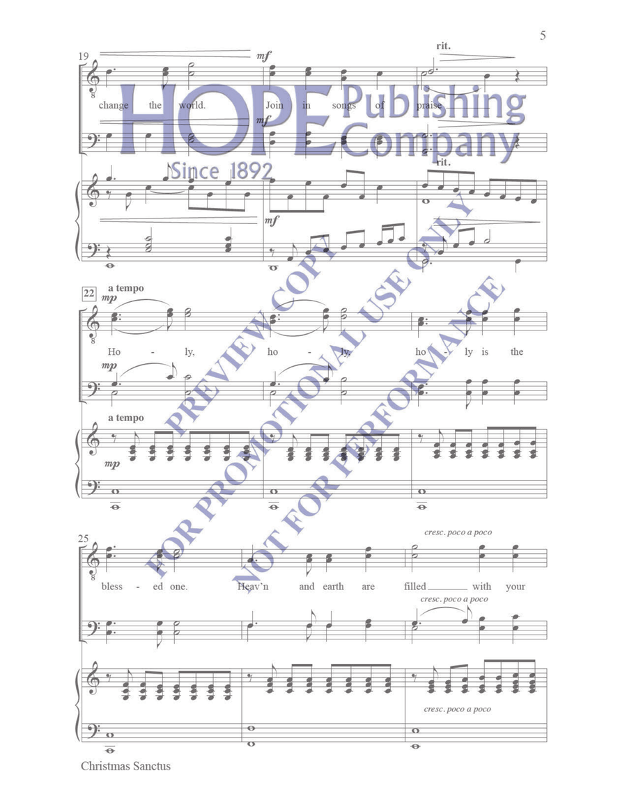Christmas Sanctus Christmas Sanctus TTBB scores gallery preview page 4