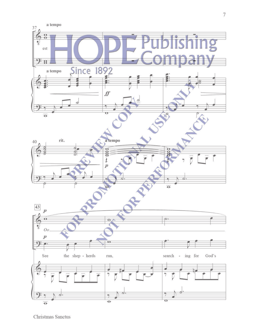 Christmas Sanctus Christmas Sanctus TTBB scores gallery preview page 6