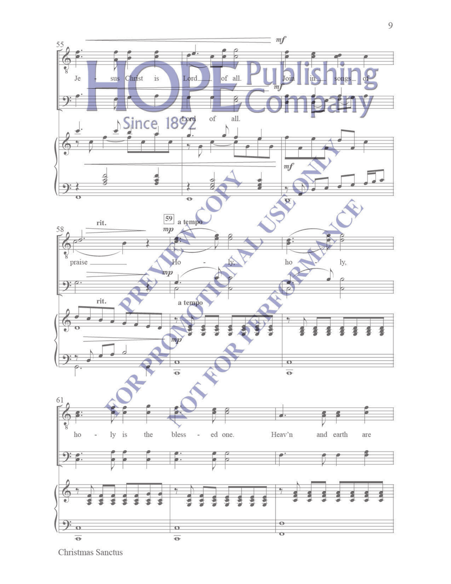 Christmas Sanctus Christmas Sanctus TTBB scores gallery preview page 8
