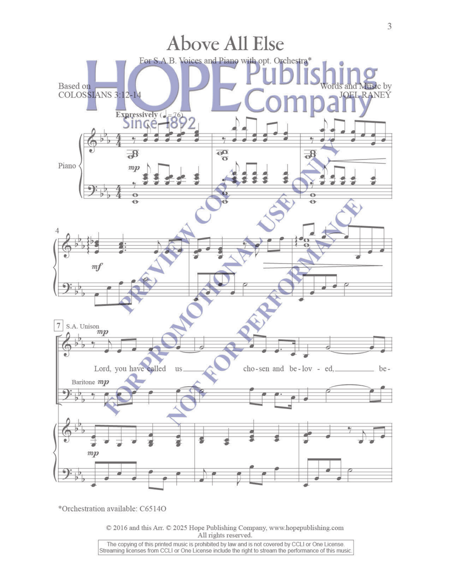 Above All Else Above All Else 3-Part scores gallery preview page 2