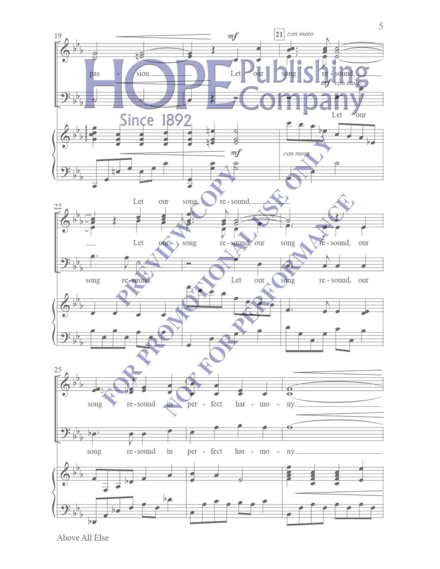 Above All Else Above All Else 3-Part scores gallery preview page 4