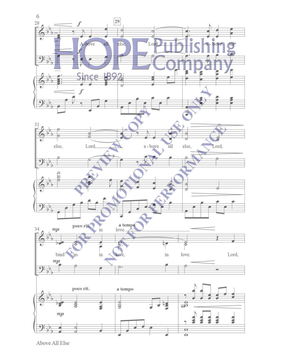 Above All Else Above All Else 3-Part scores gallery preview page 5