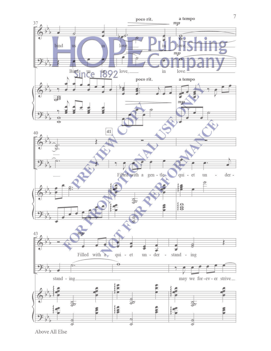 Above All Else Above All Else 3-Part scores gallery preview page 6