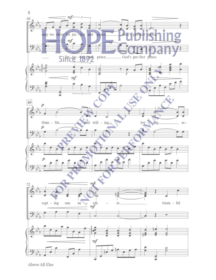 Above All Else Above All Else 3-Part scores gallery preview page 7