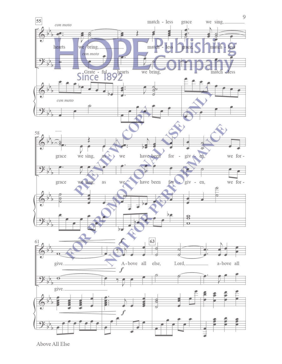 Above All Else Above All Else 3-Part scores gallery preview page 8