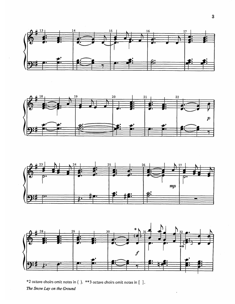 The Snow Lay on the Ground 3-Octaves scores gallery preview page 3