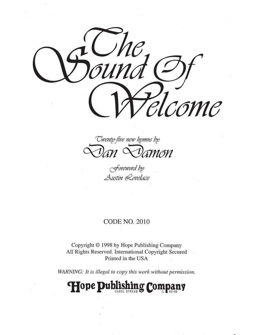 The Sound of Welcome The Sound of Welcome Collection / Songbook scores gallery preview page 3