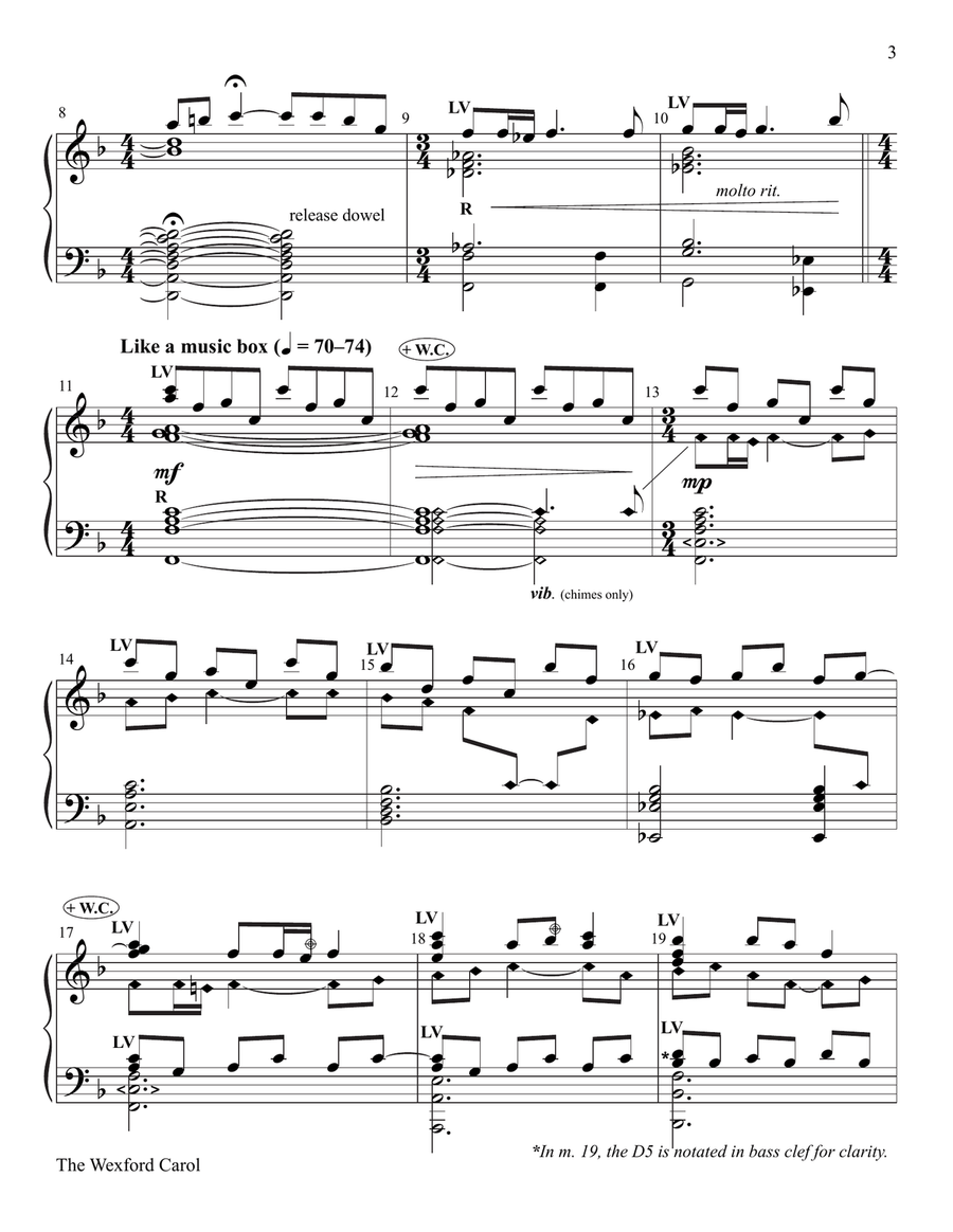 The Wexford Carol The Wexford Carol Handbell Choir scores gallery preview page 3
