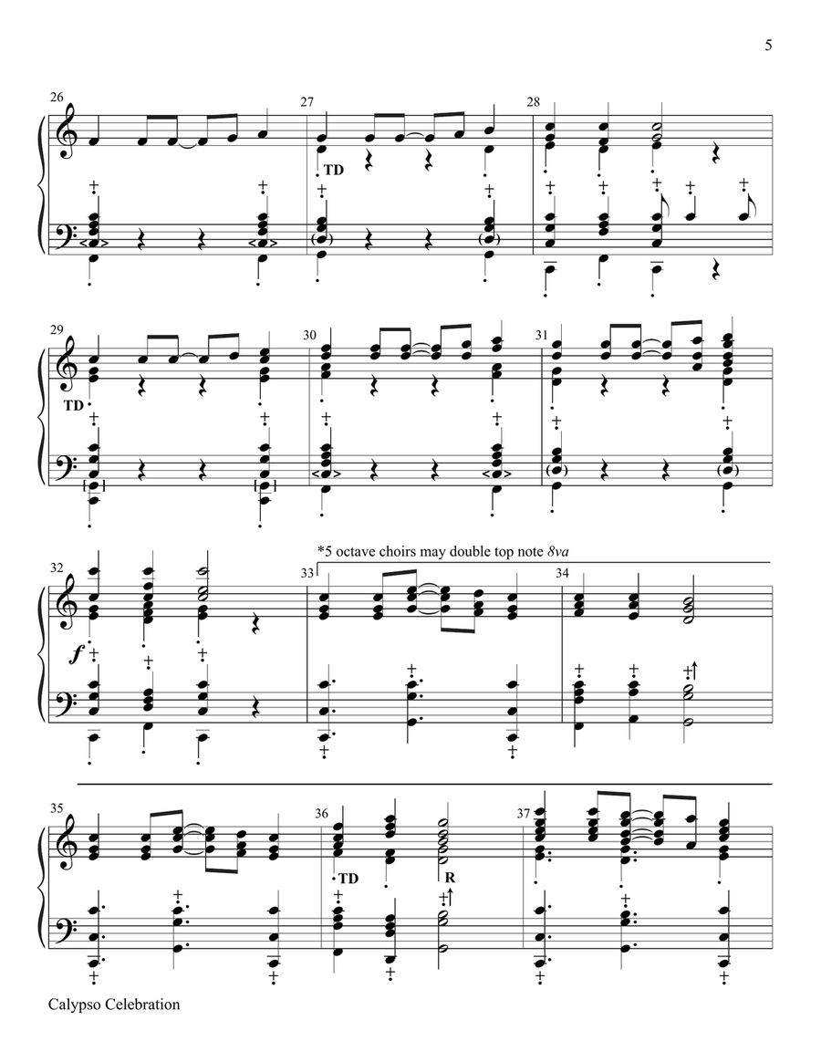 Calypso Celebration Calypso Celebration Handbell Choir scores gallery preview page 5