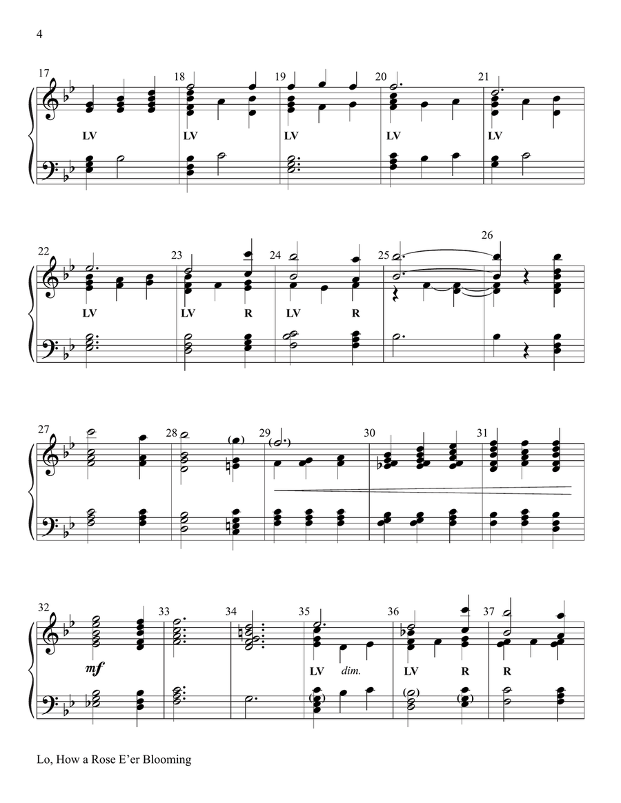 Lo, How a Rose E'er Blooming 3-Octaves scores gallery preview page 4