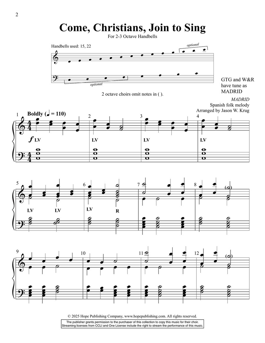 Simply Reproducible Hymns 2 for 2-3 Octaves-Digital Version 3-Octaves scores gallery preview page 4
