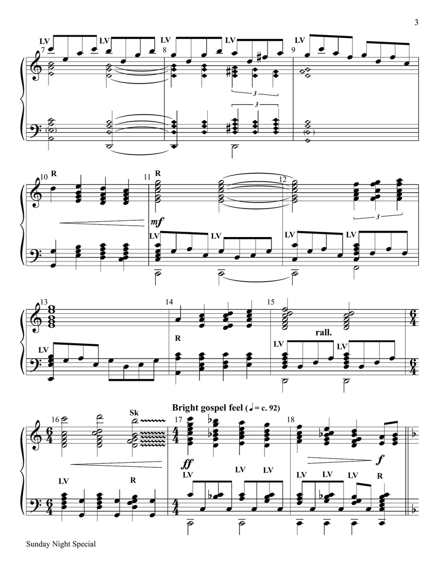 Sunday Night Special Sunday Night Special 5-Octaves scores gallery preview page 3