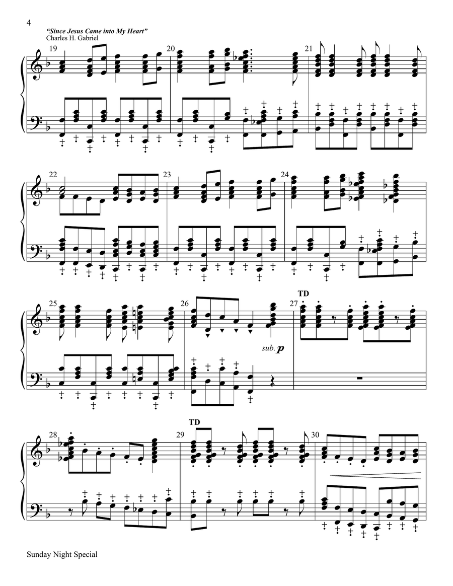 Sunday Night Special Sunday Night Special 5-Octaves scores gallery preview page 4