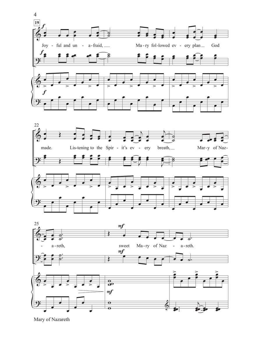 Mary of Nazareth Mary of Nazareth 4-Part scores gallery preview page 4