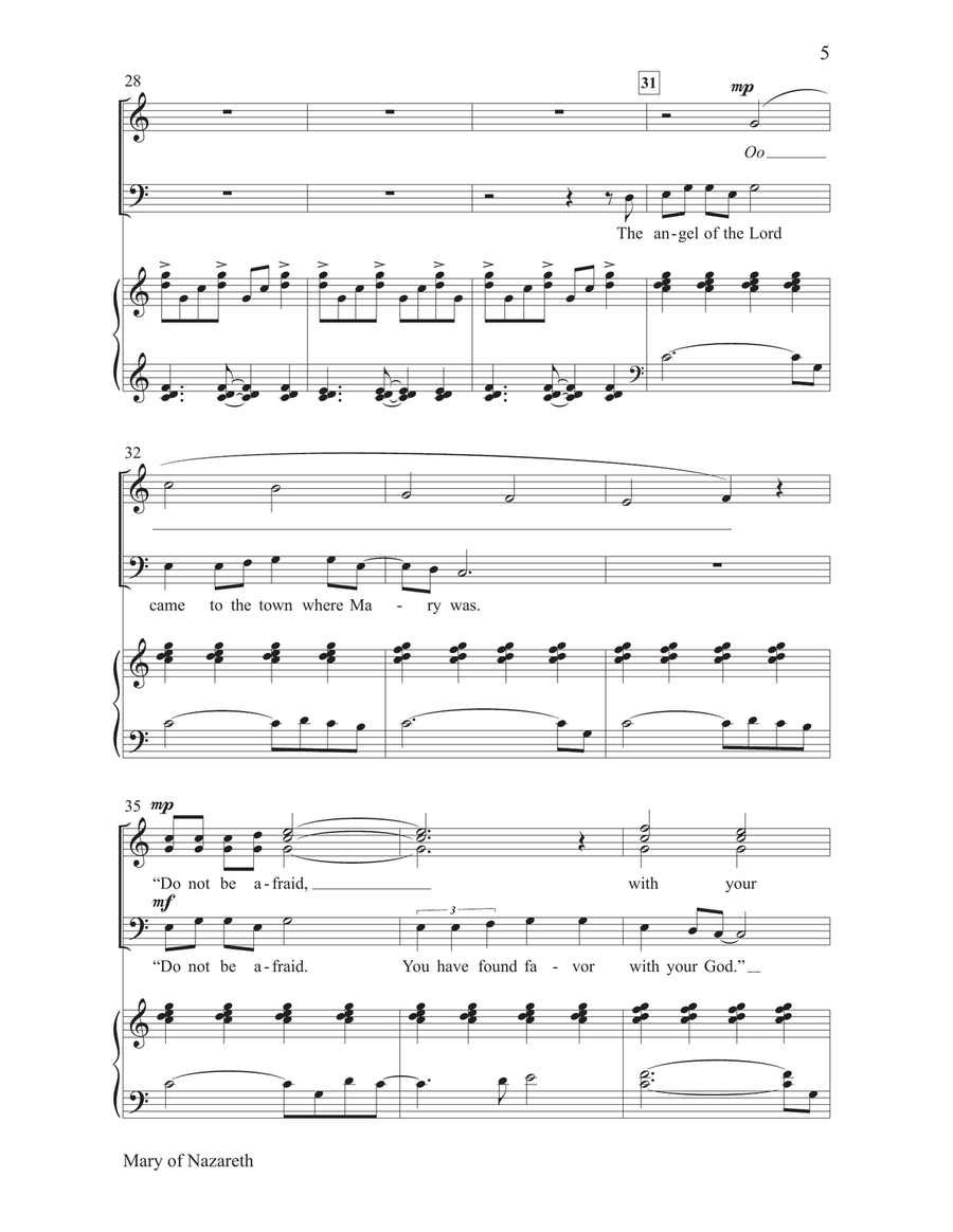 Mary of Nazareth Mary of Nazareth 4-Part scores gallery preview page 5