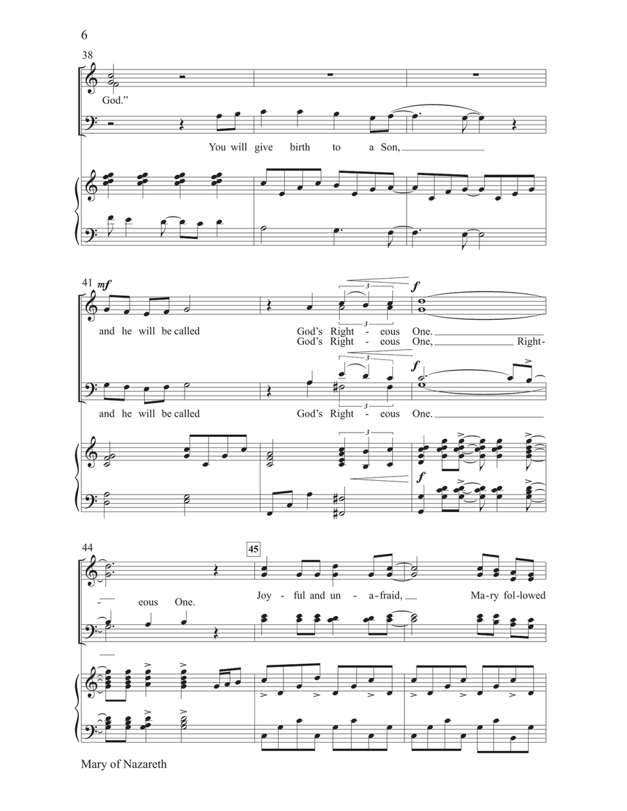 Mary of Nazareth Mary of Nazareth 4-Part scores gallery preview page 6