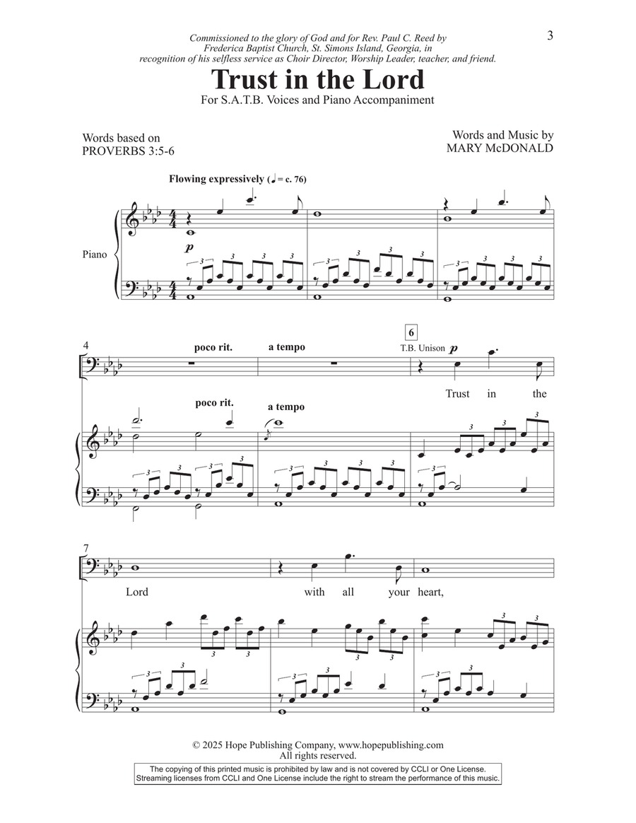 Trust in the Lord Trust in the Lord 4-Part scores gallery preview page 3