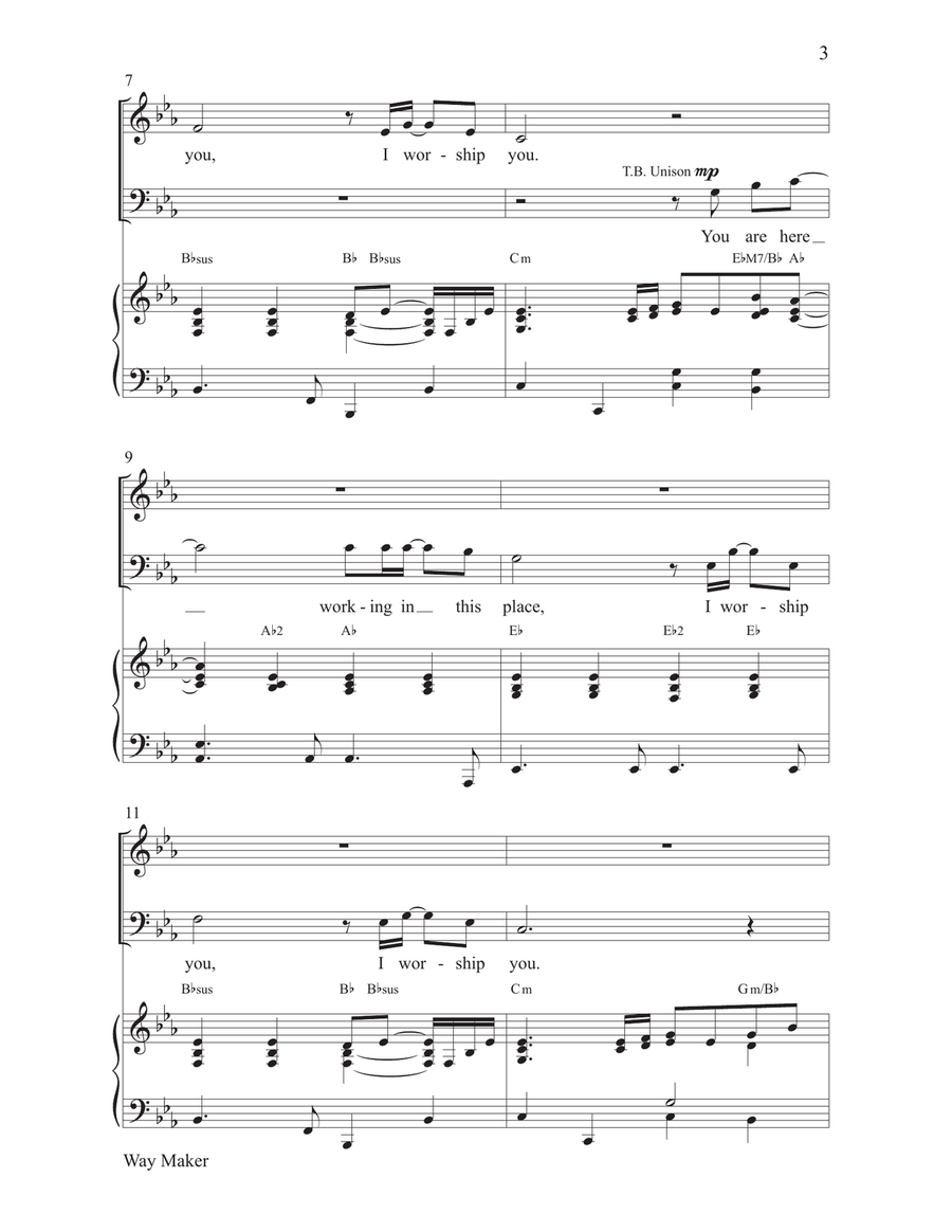 Way Maker Way Maker 4-Part scores gallery preview page 3
